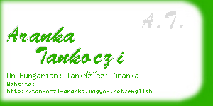 aranka tankoczi business card